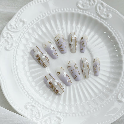 Dekorative Blumen Nagelaufkleber mit mattem Finish