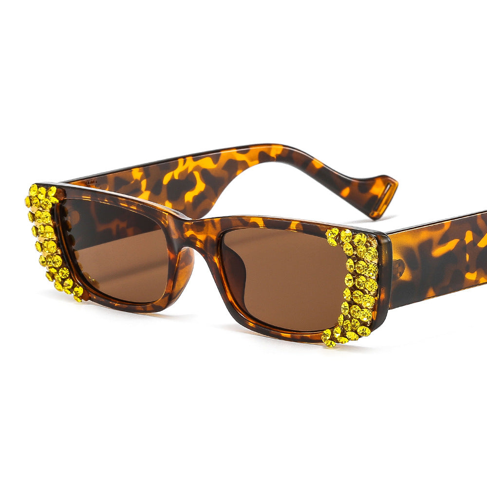 Damen extravagante Schmuckstein-Sonnenbrille Brehn