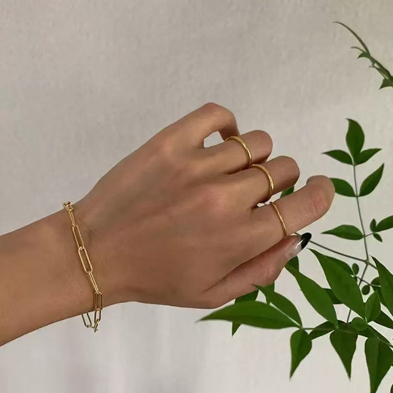 Minimalistische Gliederkettenarmband Brehn