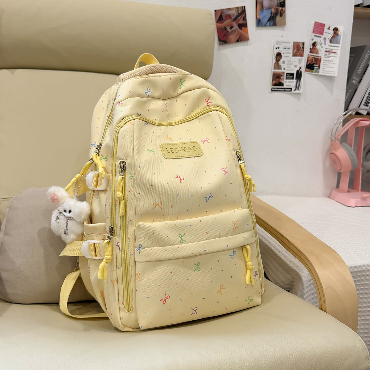 Stylischer Schulrucksack mit lustigen gemusterten Akzenten Brehn
