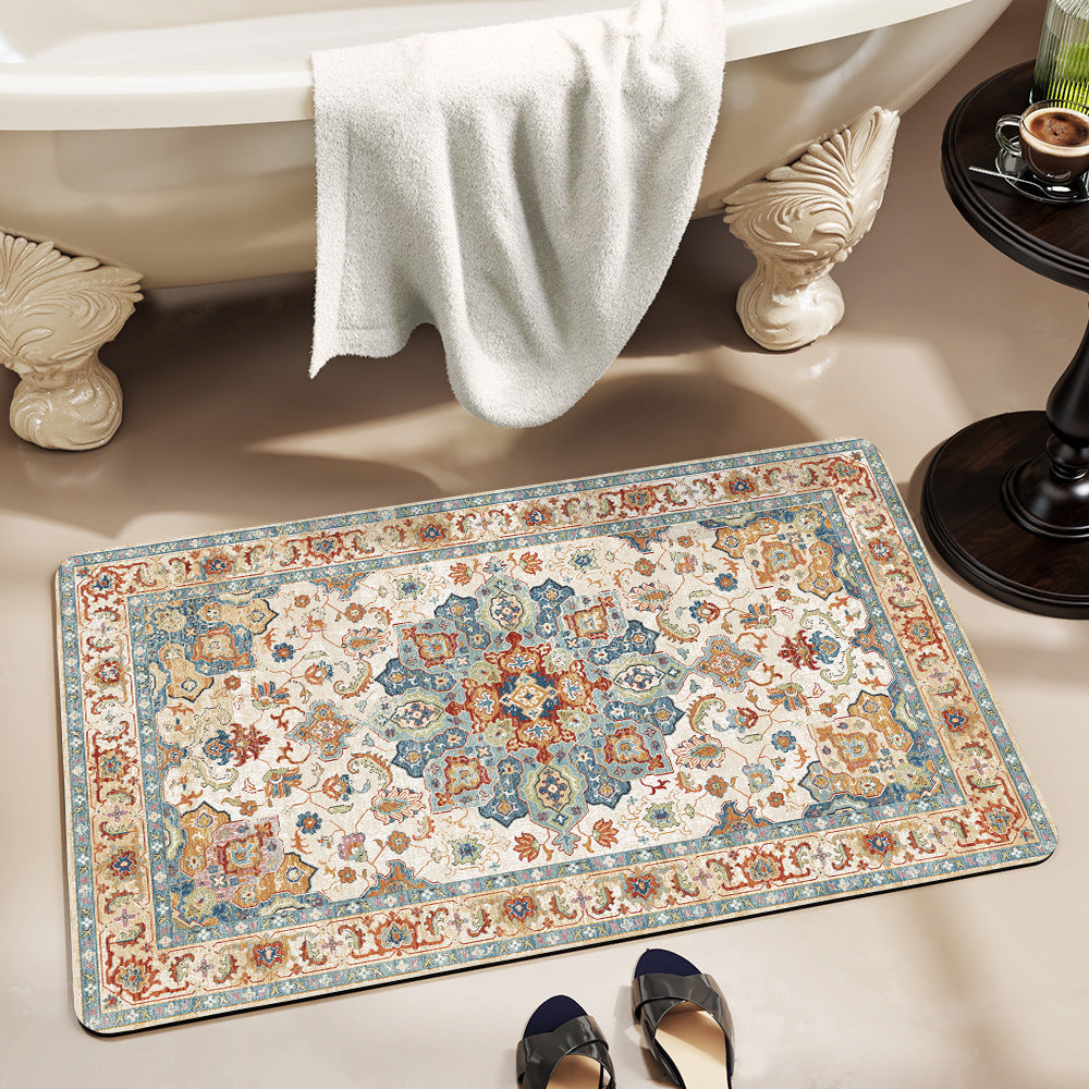 Floral-Patterned Luxury Bath Mat Brehn