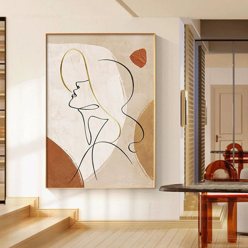 Linienkunst Leinwand Wanddruck