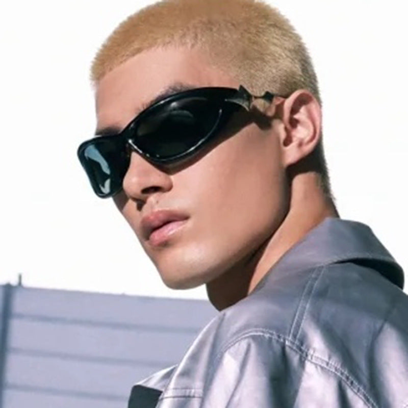 Damen Sonnenbrille im eleganten Retro-Stil mit auffälligen Gläsern Brehn