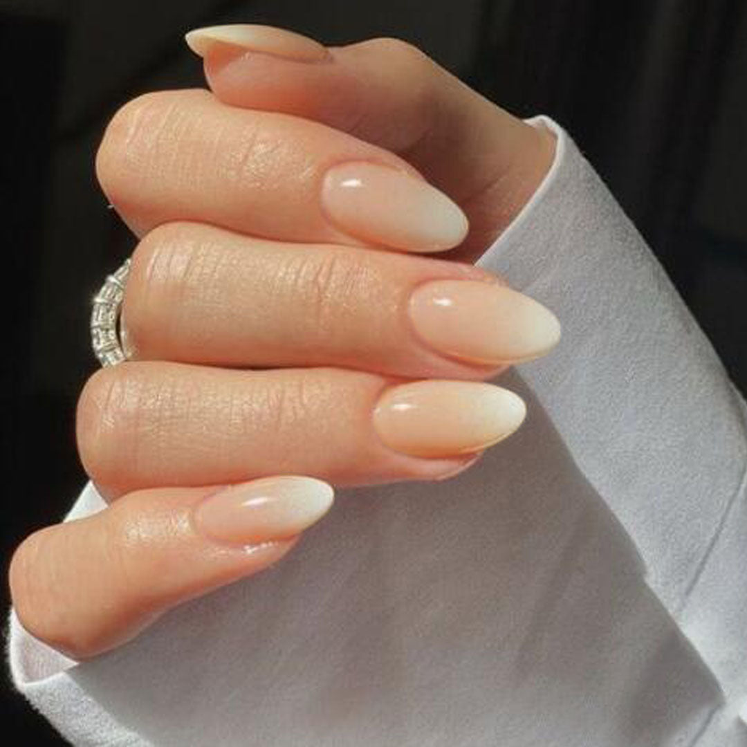 Elegante mandelförmige Press-On-Nagelset Brehn