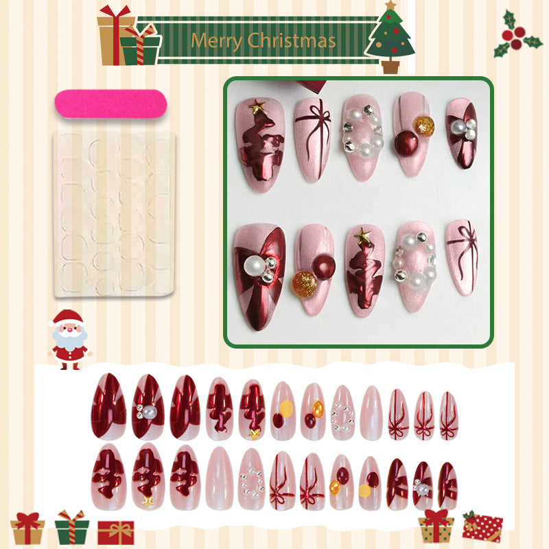 Kunstnagelset mit festlichen Schneemännern und Weihnachtsmotiven Brehn