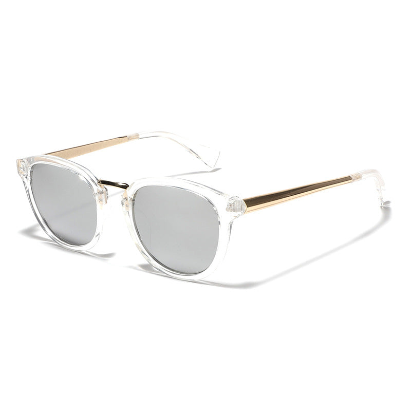 Damen modische Sonnenbrille mit buntem, verspiegeltem Gläsern und elegantem Rahmen Brehn