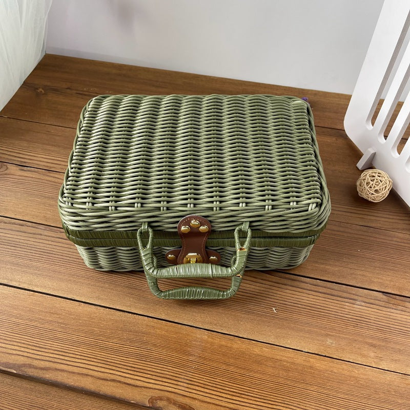 Damen Rattan Handtasche Brehn