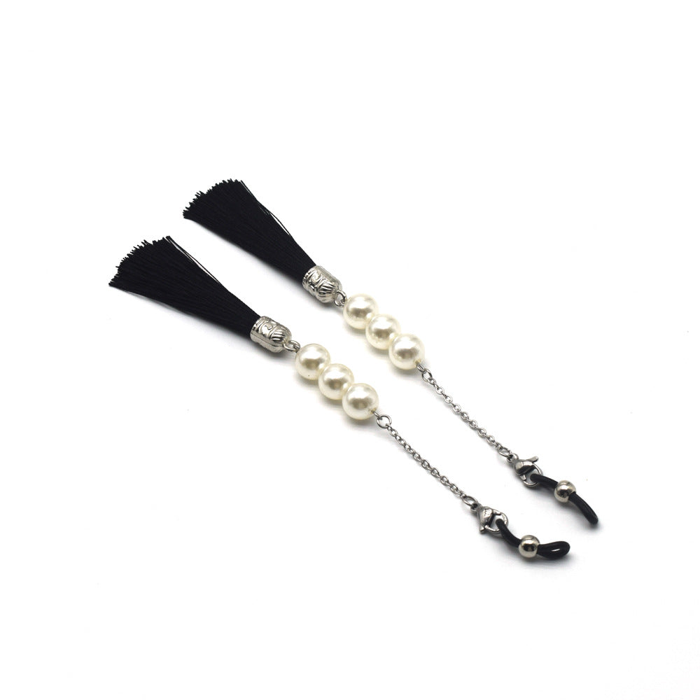 Eleganter Quaste Perlen Brillenhalter Brehn