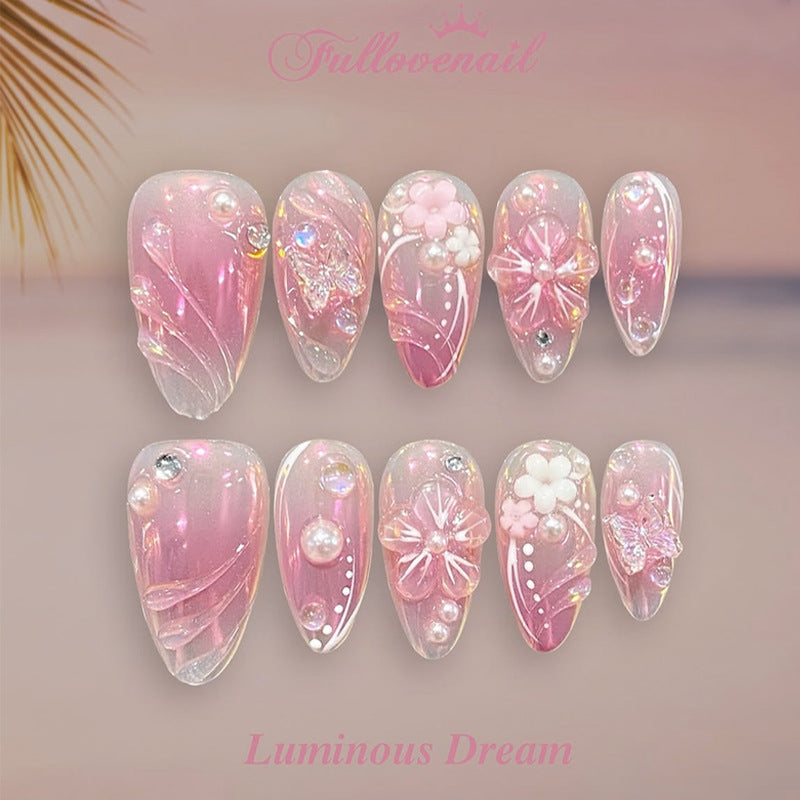 Premium Dekorative Press-On Nagelkunst Set Brehn