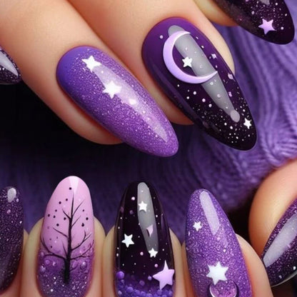 Cosmic-Themen Sternenhimmel Nagelkunst Verlängerungen Brehn