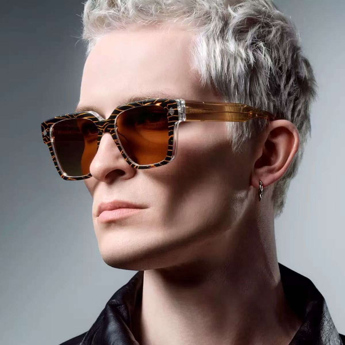 Damen Stylische Sonnenbrille mit markanter quadratischer Fassung Brehn
