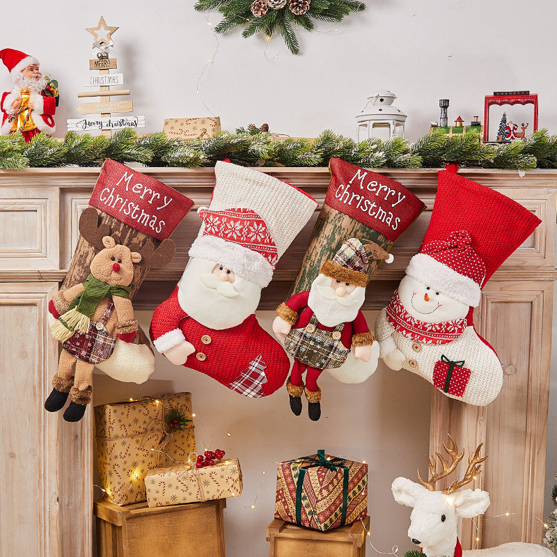 Festlicher Weihnachtsstrumpf mit Nostalgischem Design Brehn