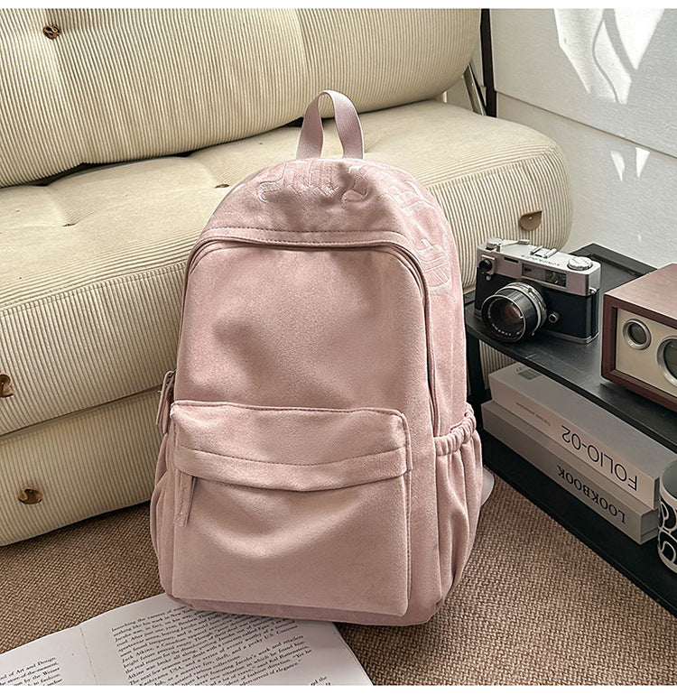 Lässiger Wildleder-Schulrucksack Brehn