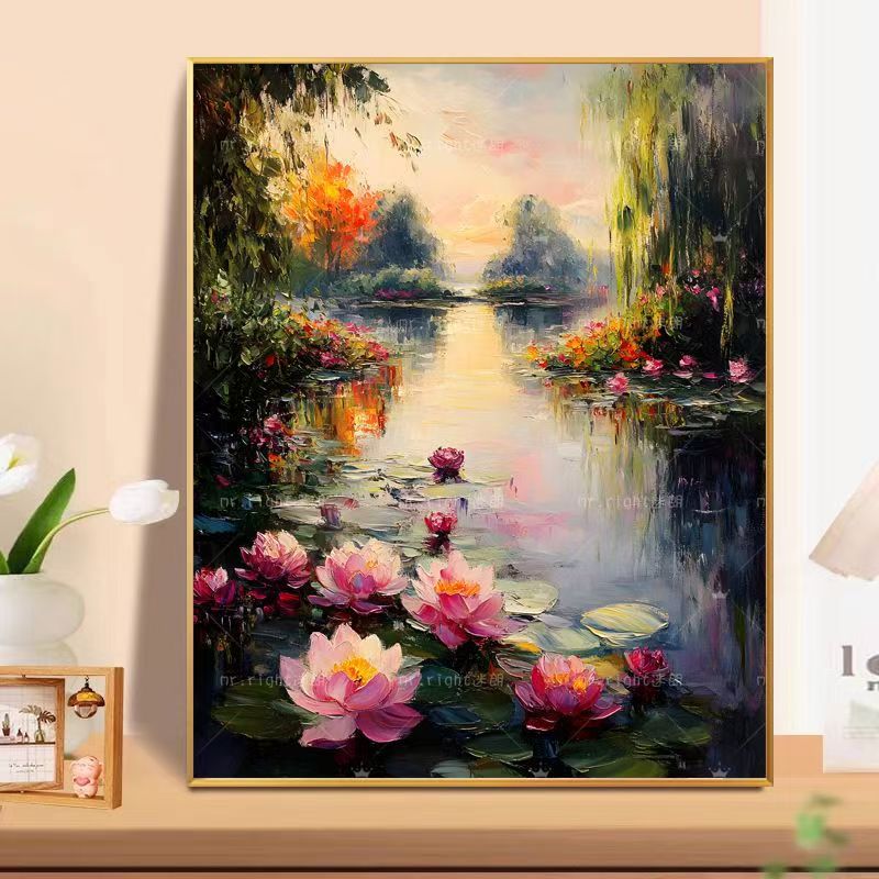Florale Landschaft Ölgemälde Wandkunst Brehn
