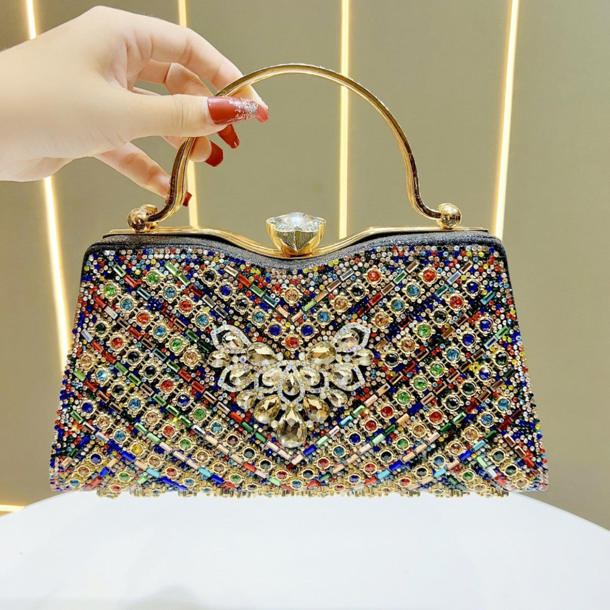 Dekorative Strass Abendtasche