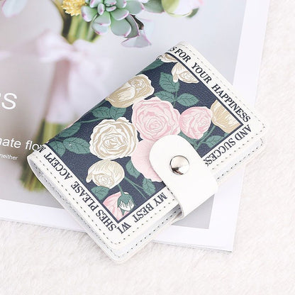 Elegante Rose Druck Geldbörse Brehn