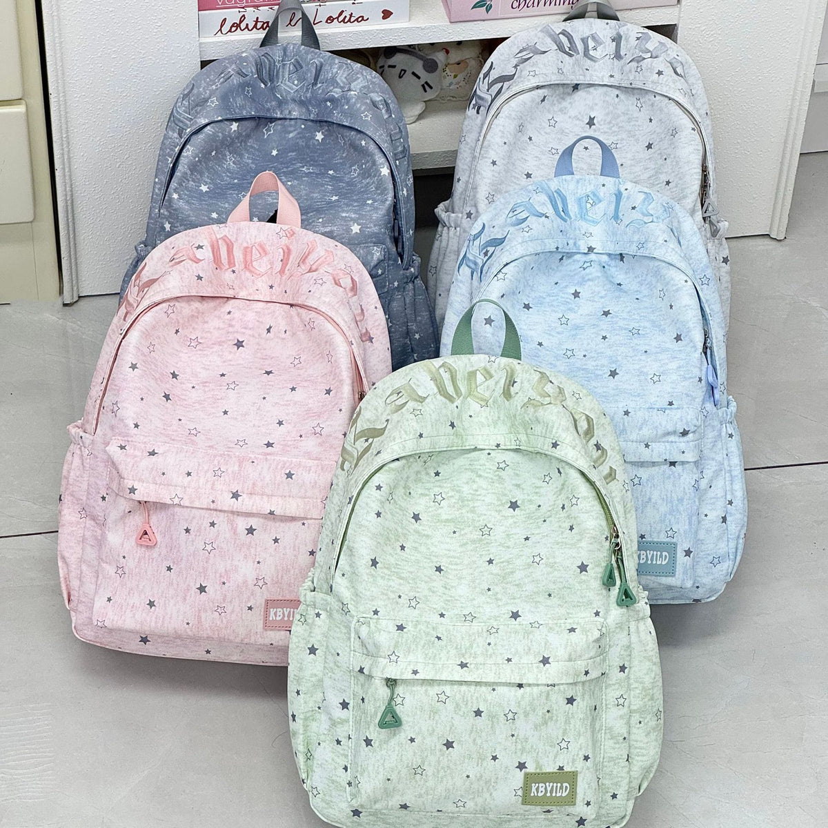 Stylischer mit Sternen verzierten Cordura-Rucksack Brehn