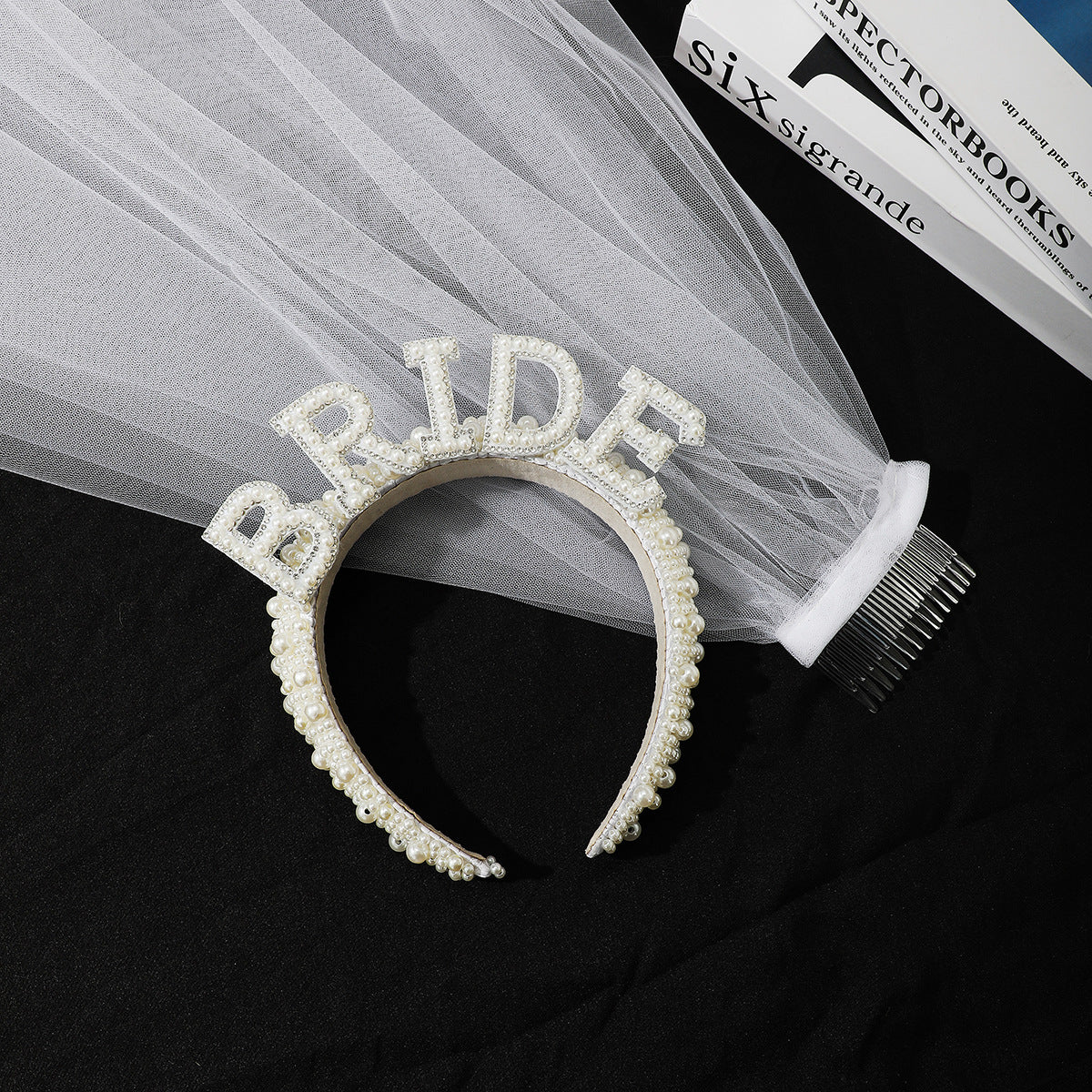 Damen Braut-Satinband mit funkelnden Kristallen Brehn