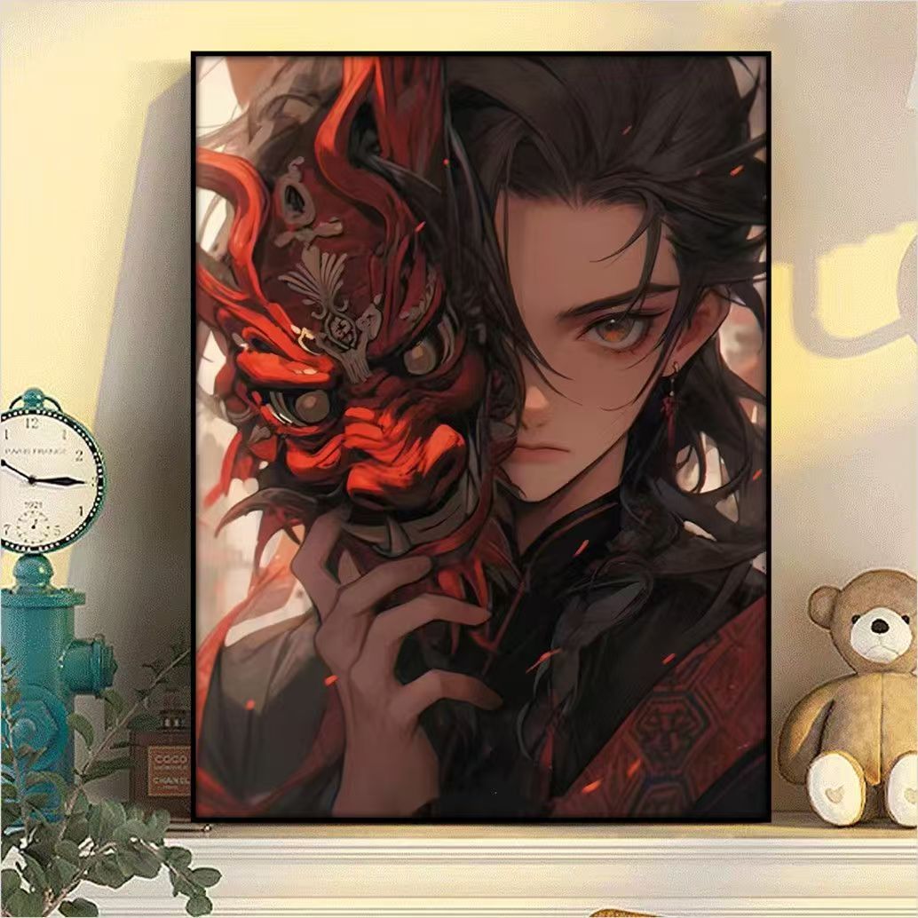Dramatische Fantasy-Maske Illustration Leinwandkunst Brehn