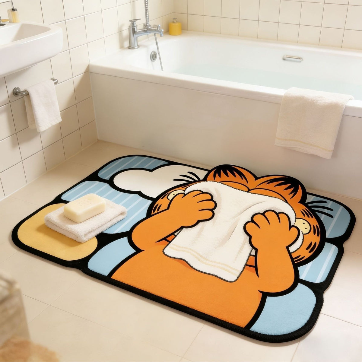 Cartoon-Katzen-Themen-Toiletten-Badezimmermatte