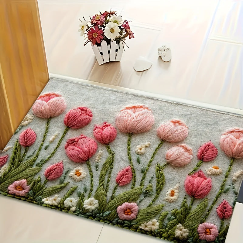 Künstlerisches Florales Design Fußmatte