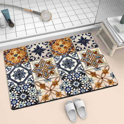 Bunte geometrische Muster Badmatte Brehn