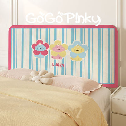 Padded Decorative Cupcake Headboard Cover with Scalloped Frame and Soft Upholstery