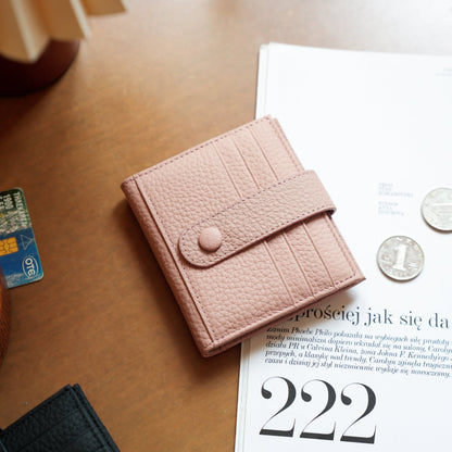 RFID-blockierende kompakte Lederbörse