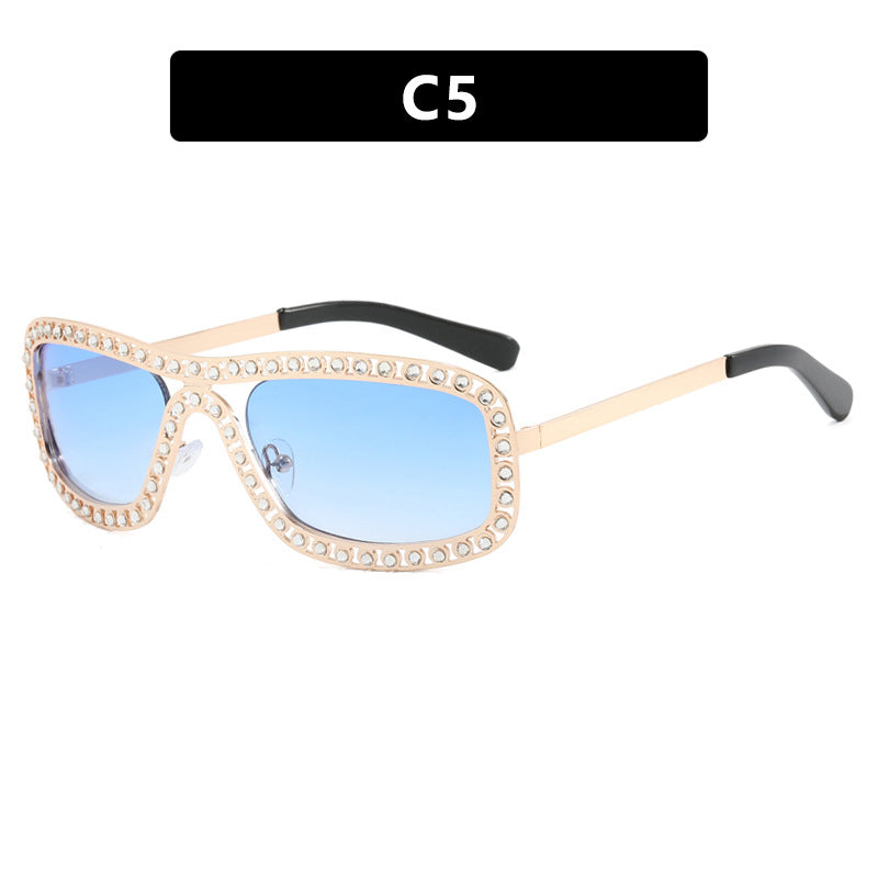 Damen modische Sonnenbrille mit funkelndem Rahmen Brehn