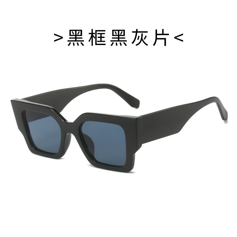 Damen Modische quadratische Sonnenbrille mit breitem Rahmen und UV-Schutz Brehn