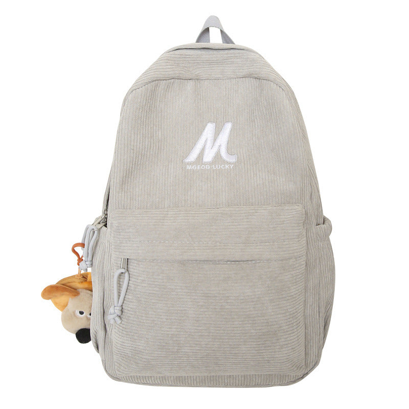Lässiger Plüschtexturierter Schulrucksack Brehn