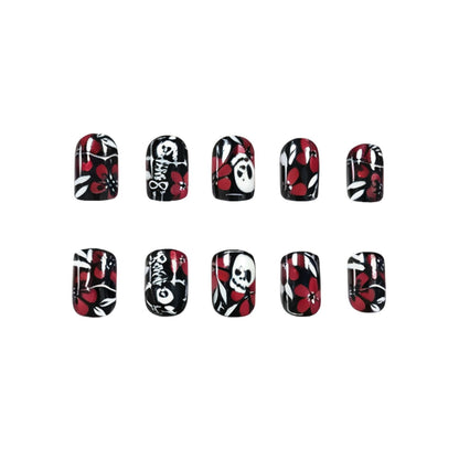 Gothic Floral Nagelkunst Brehn