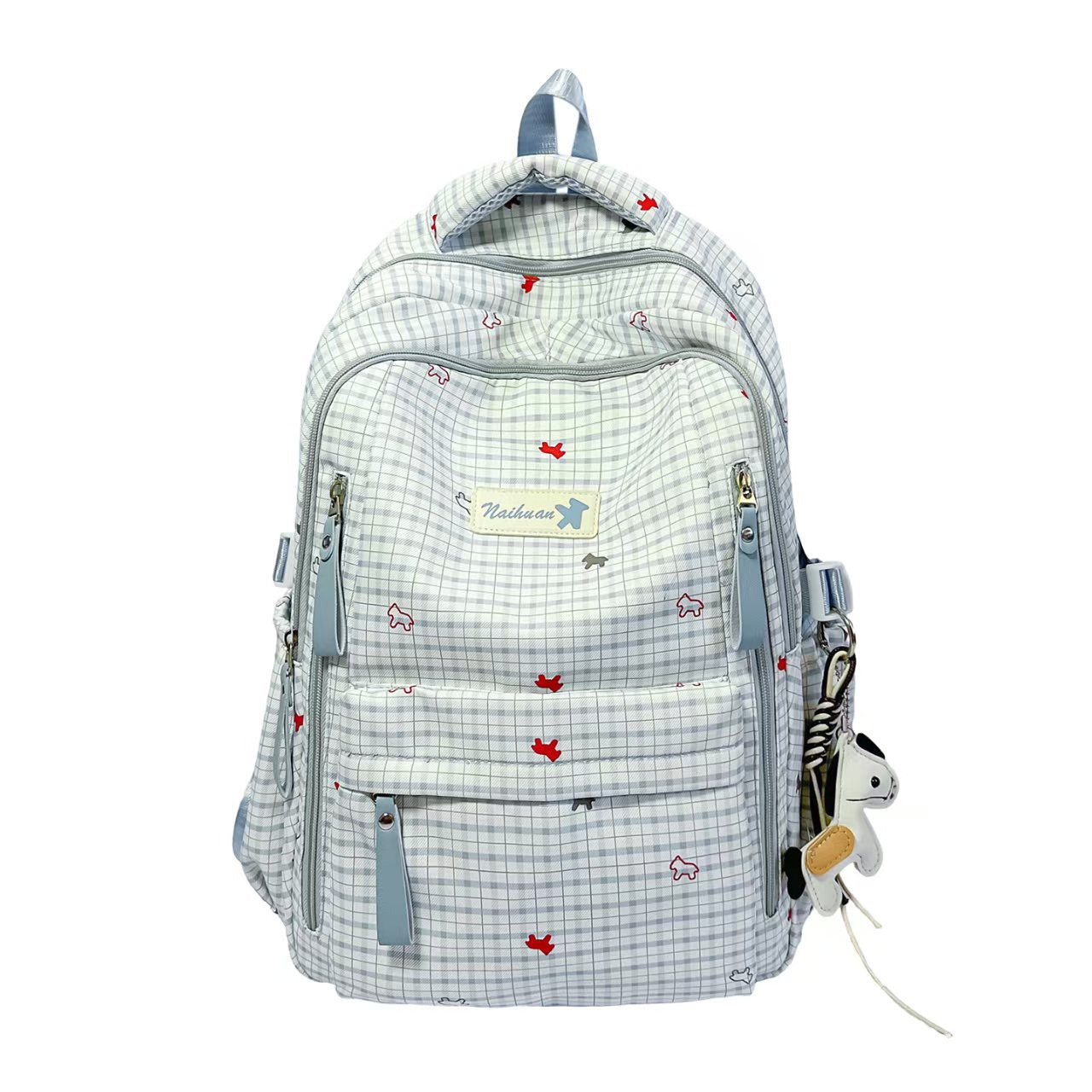 Stylischer Rucksack mit kariertem Muster Brehn