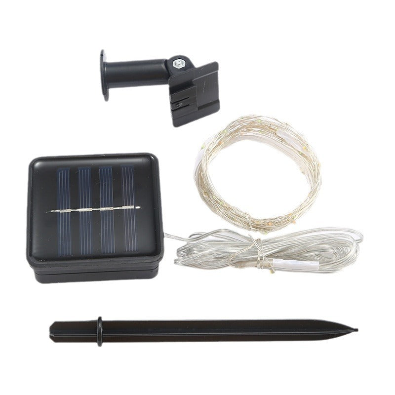 Outdoor Solar Kupferdraht Feenlichter Mit Wiederaufladbarem Batteriefach Und Erdspieß Brehn