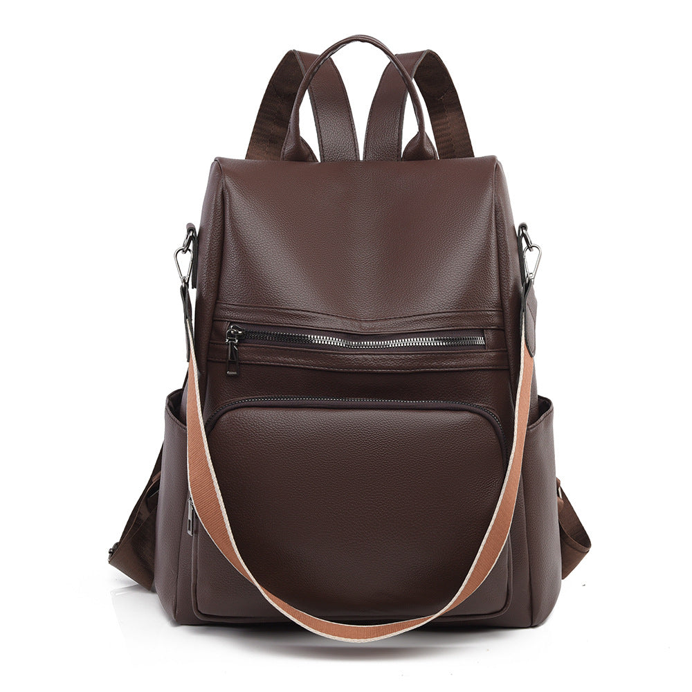 Strukturierter Leder-Reiserucksack Brehn