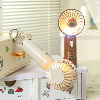 Unisex nan tragbarer USB-Handventilator mit integriertem LED-Licht und Clip Brehn