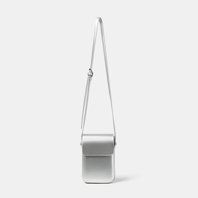 Kompakte Leder Crossbody Pouch Brehn