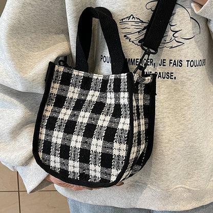 Charmante Karos Schulter Tote Bag