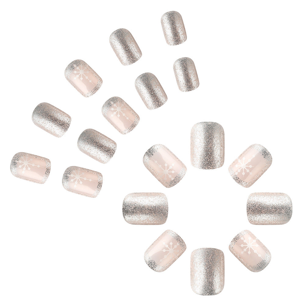 Glitzerndes Schneeflocken-Nagelkunst-Set Brehn