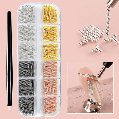 Dekorative Nail Art Perlen Set