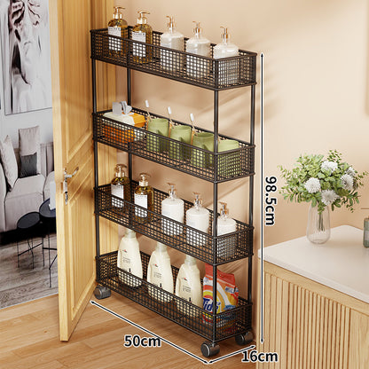 Slim Narrow Pull-Out Mesh Storage Organizer für Schrank und Türspalt