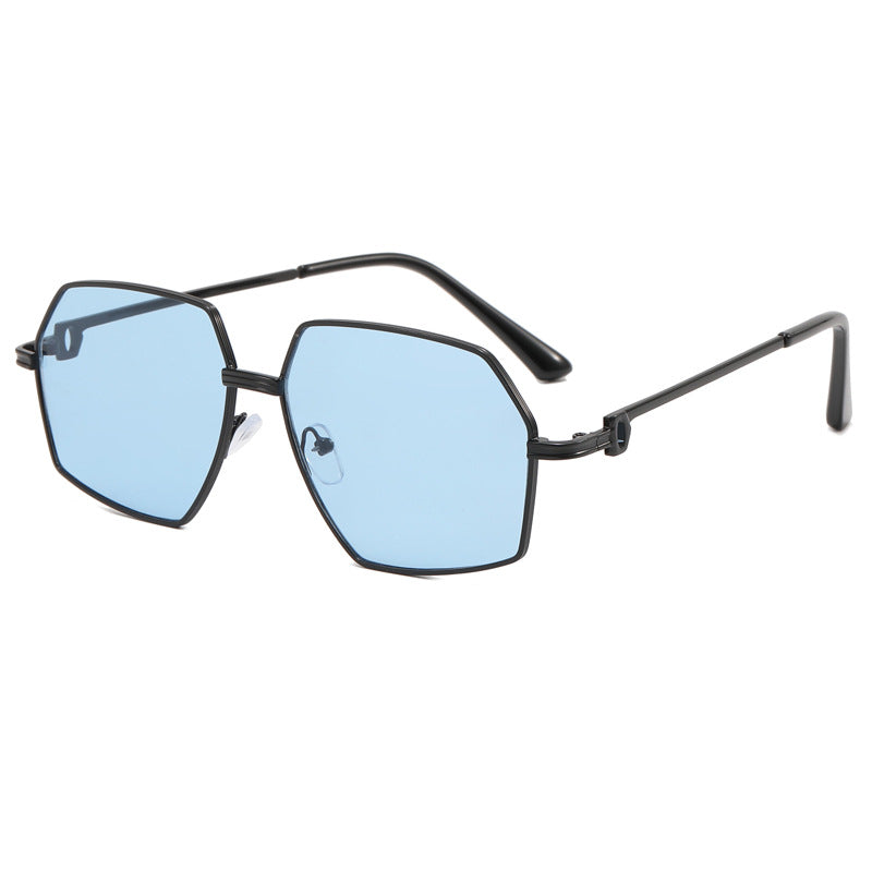 Damen Stylish geometrische Sonnenbrille mit edlem Metallrahmen Brehn