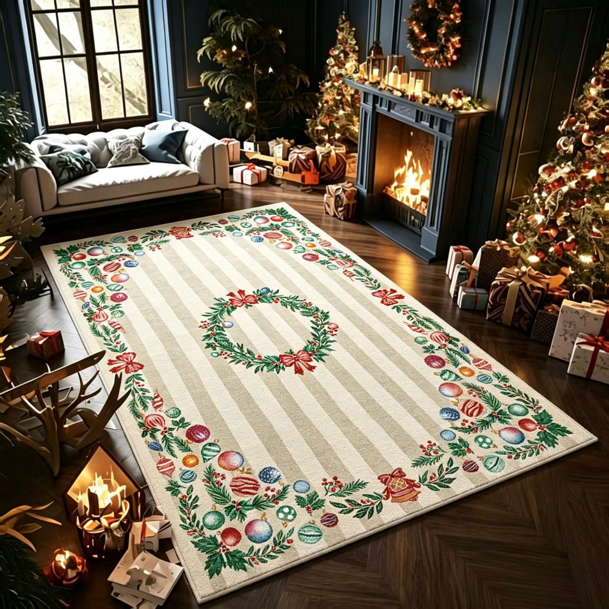 Gemütlicher winterlicher Teppich
