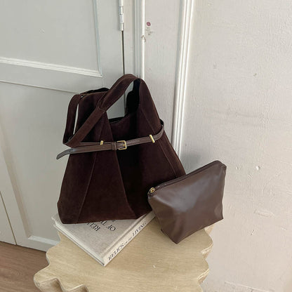 Stylische Wildleder Einkaufstasche