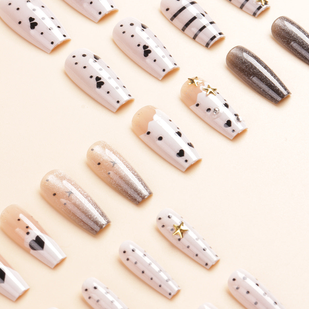 Mit Strass verziert, Press-On Nagelset Brehn