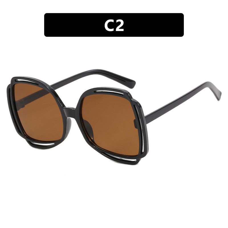Damen oversized Sonnenbrille im modischen Retro-Design Brehn