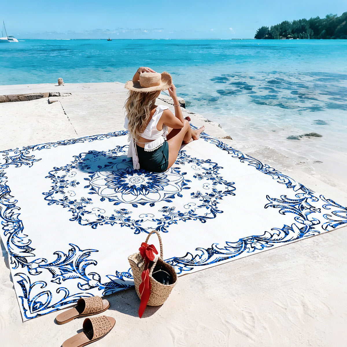 Mandala Design Strandmatte Brehn