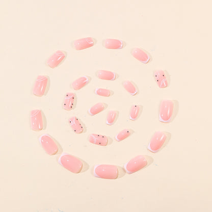 Elegantes French Tip Nagelkunst Set Brehn
