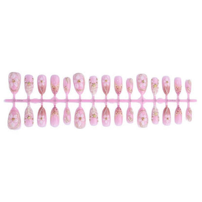 Kunstnagelset mit luxuriösen 3D-Blüten und edlen Akzenten Brehn