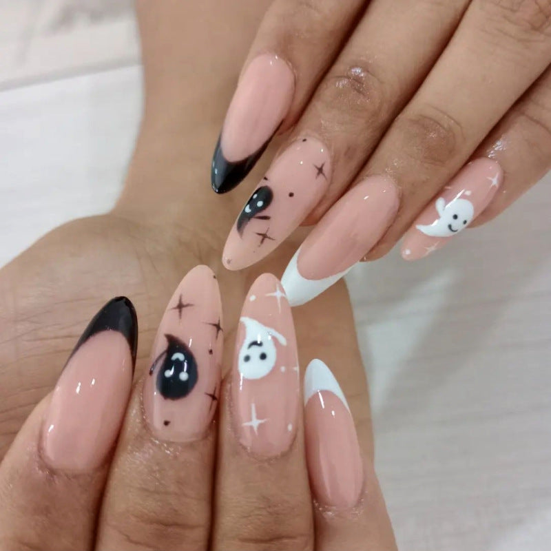 Kreatives Halloween-Themen Press-On Nagelset Brehn